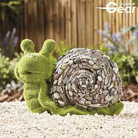Garden Gear Flocked Effect Snail Garden Ornament - Gift